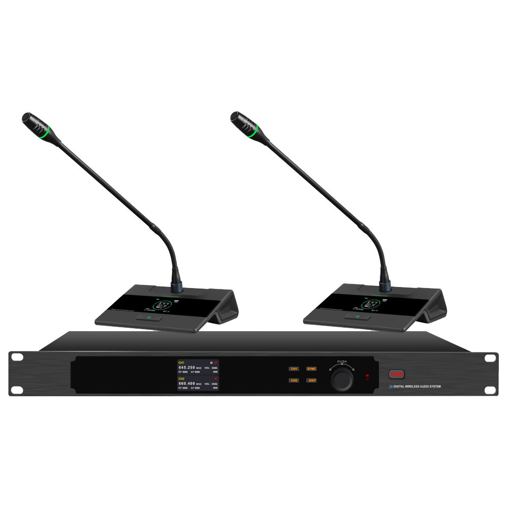 UHF红外对频 无线一拖二会议  G12E1