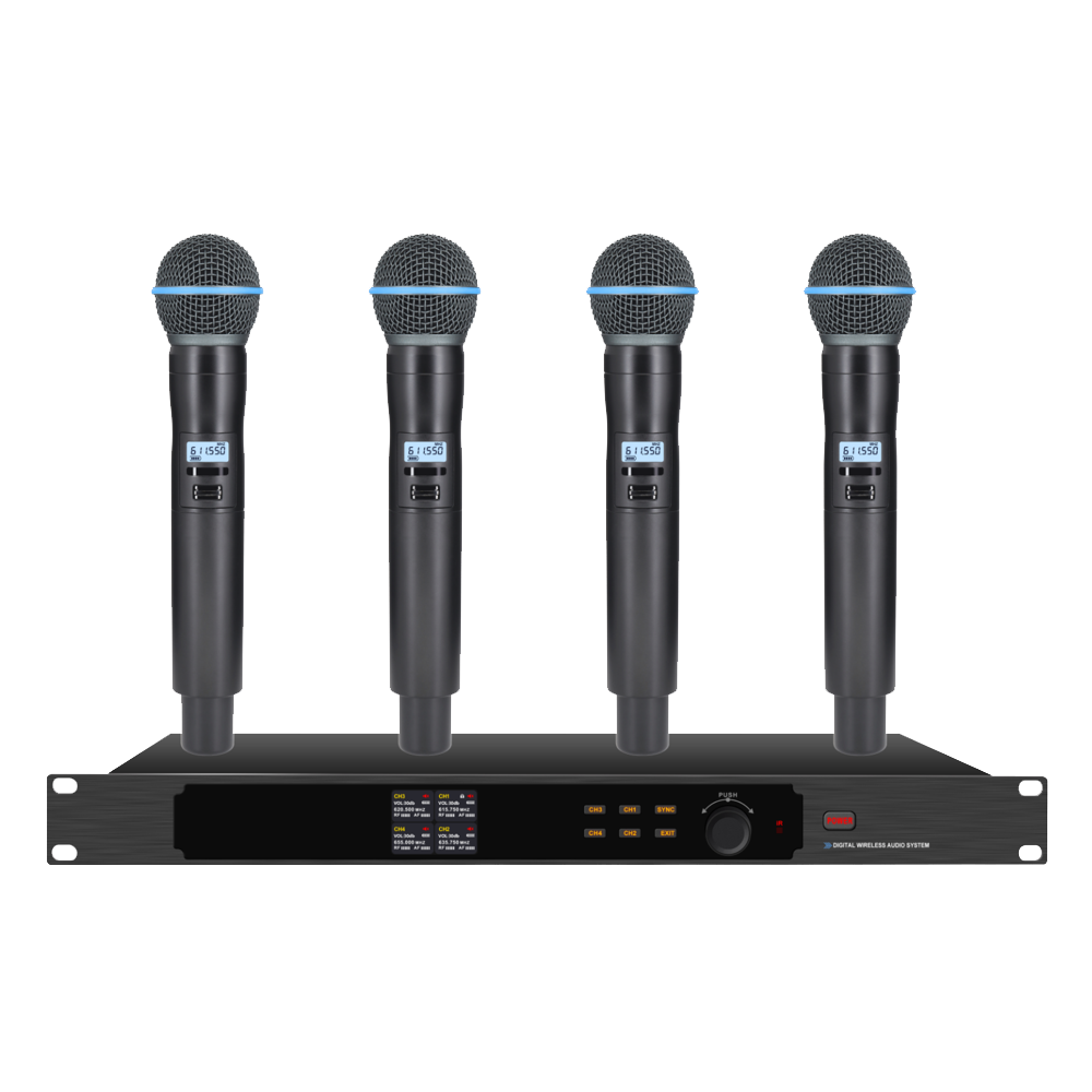 UHF红外对频 无线一拖四 手持话筒	G14S