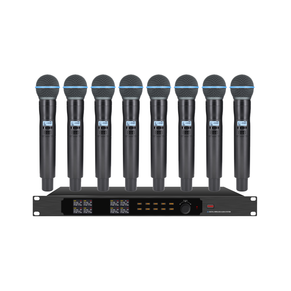 UHF红外对频 无线一拖八 手持话筒	G18S